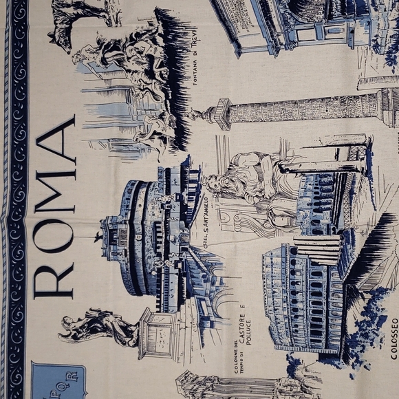 Tessitura di Arconate ROMA Tea Towel Wall Hanging 35" x 24" Cotton Made In Italy - Picture 5 of 10